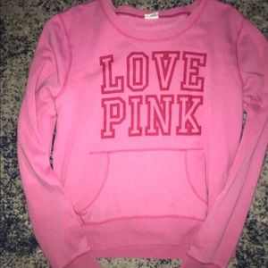 VS pink crew neck long sleeve